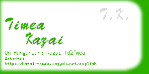 timea kazai business card